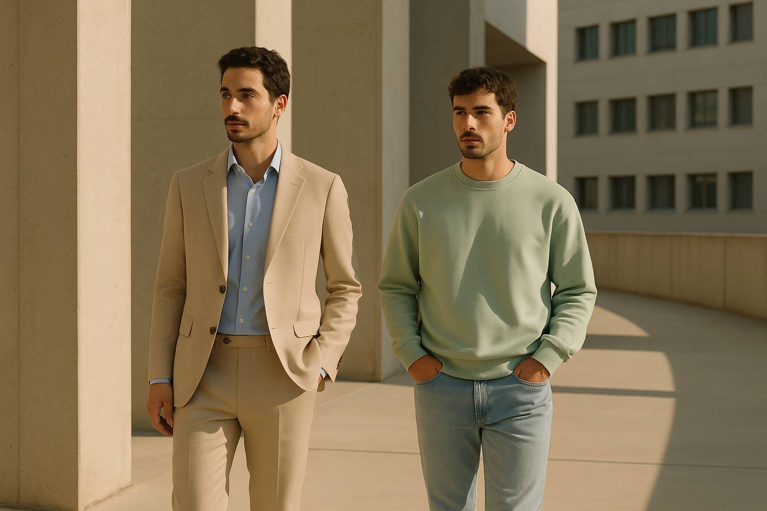 Ideas de outfits en tonos pastel para hombres
