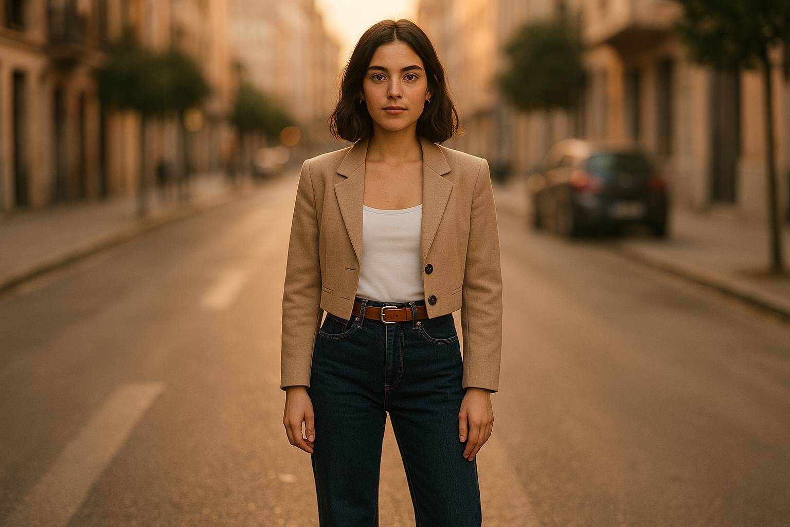 Looks con vaqueros rectos para mujeres bajitas: ideas para alargar las piernas