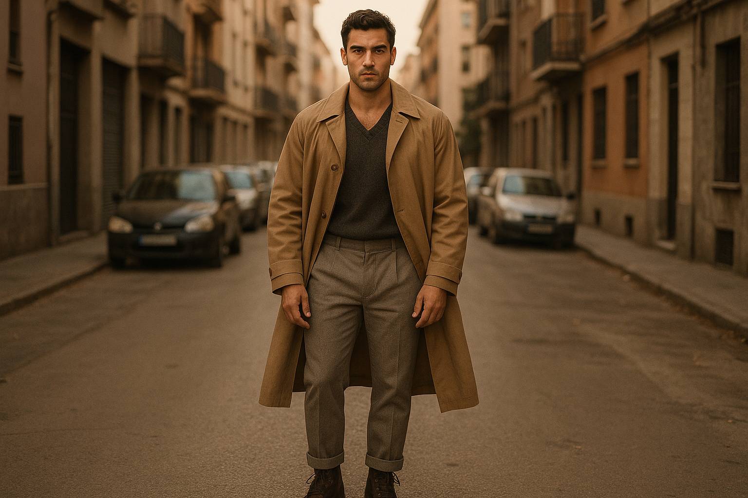 Outfits para hombres con hombros anchos que buscan equilibrio visual