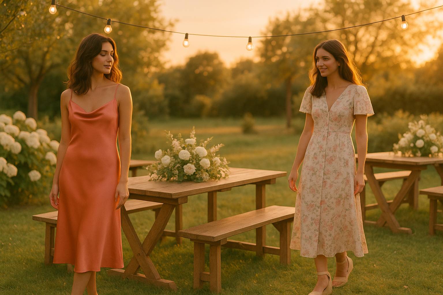 Vestidos ideales para eventos al aire libre en verano